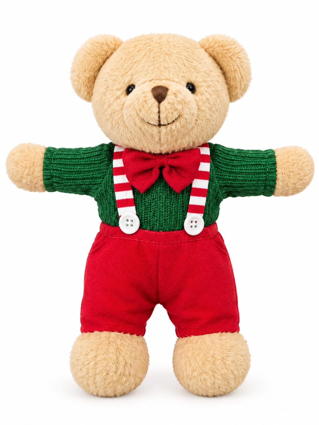 30585 ENFEITE ARV. URSO LINHO 15CM VRM/VRD