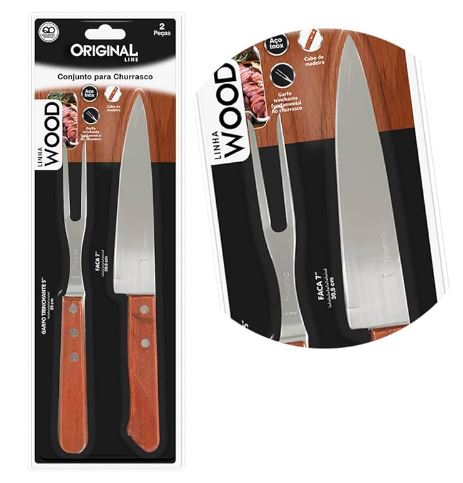 SL0457D KIT CHURRASCO WOOD 2 PECAS