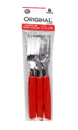 SL0766D GARFO MESA 6 PECAS VERMELHO