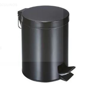 WX11200 LIXEIRA INOX REDONDA C/PEDAL E CESTO PRETO 12L 