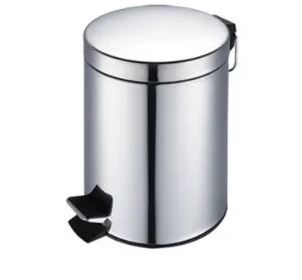 WX11195 LIXEIRA INOX REDONDA C/PEDAL E CESTO 3L
