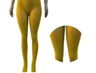 Q25697 MEIA CALCA ARRASTAO NEON AMARELO