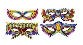 1359 ENFEITE MASCARAS CARNAVAL  C/04