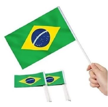 CP968 BANDEIRA DE TECIDO C/HASTE 14X21CM