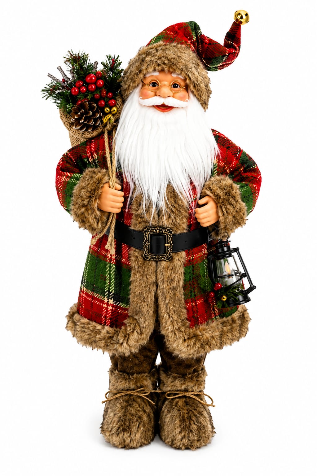 928118 BONECO PAPAI NOEL LUXO COM LUMINÁRIA 60CM