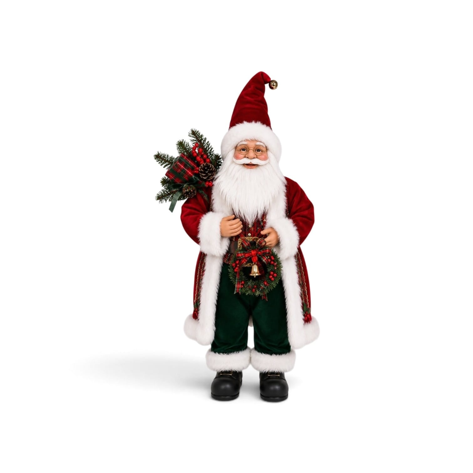 928146 BONECO PAPAI NOEL LUXO COM GUIRLANDA 60CM