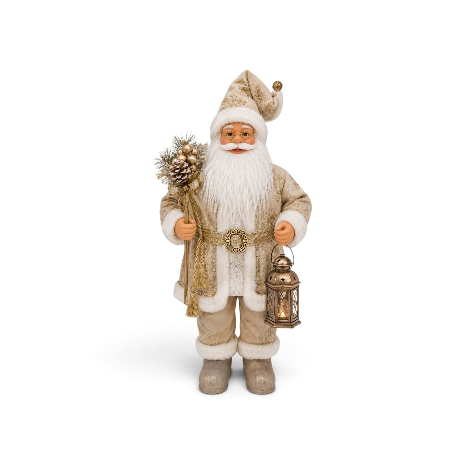 928159 BONECO PAPAI NOEL LUXO COM LUMINÁRIA 60CM