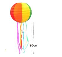 J-59 BALÃO LUMINÁRIA EM PAPEL COLORIDO