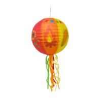 J-154 BALÃO LUMINÁRIA EM PAPEL COLORIDO COM ESTAMPAS 