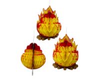 J-156 ENFEITE EM PAPAEL - FOGUEIRA 3D (30 CM)