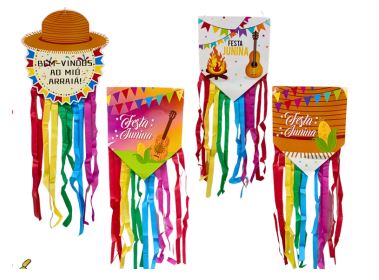 J-104 ENFEITE EM PAPEL TEMA JUNINO - 80CM*30CM