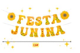 J-109 VARAL TEMA GIRASSOL - LETRAS COM 15 CM 