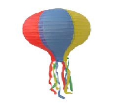 J-134 ENFEITE EM PAPEL - BALÃO COLORIDO - 25CM