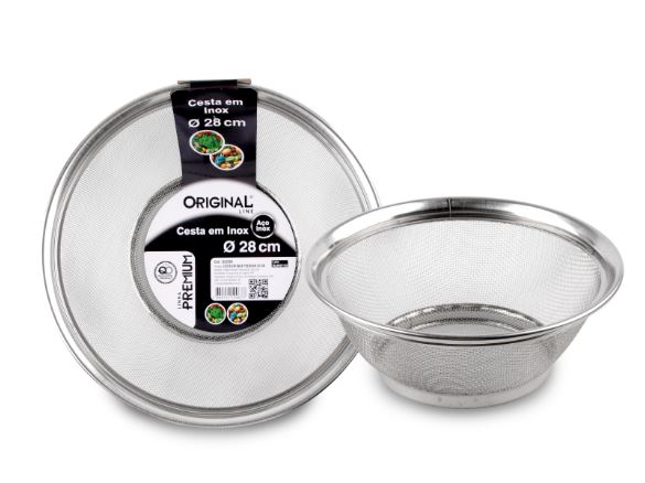 SL0299D CESTA EM INOX  28CM