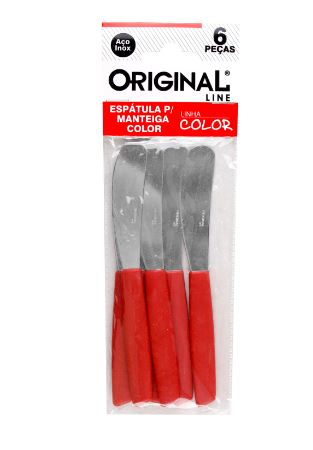 SL0770D ESPATULA C/6 PECAS VERMELHO