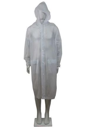 IS0037 CAPA DE CHUVA DE EVA COM BOTAO TRANSPARENTE ADULTA