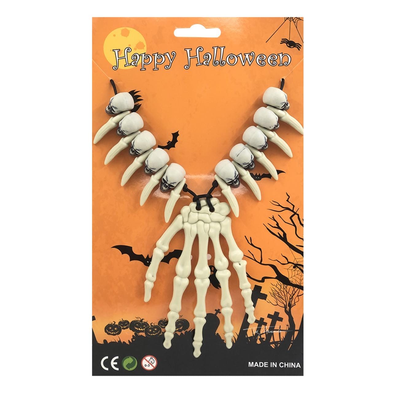 928958 COLAR CAVEIRA HALLOWEEN