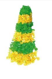 COLAR HAVAIANO LISO VERDE/AMARELO  C/12