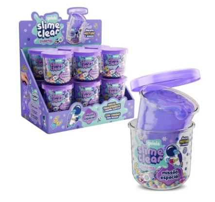 4110 SLIME CLEAR CHARMS 122G 4X12 MISSAO ESPACIAL