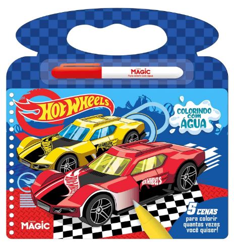 586413 LIVRO HOT WHEELS COLORINDO COM AGUA 