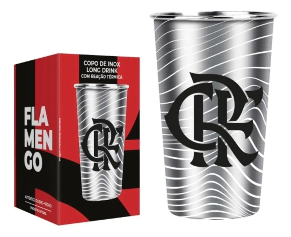 131333 COPO TERMICO INOX  450ML FLAMENGO