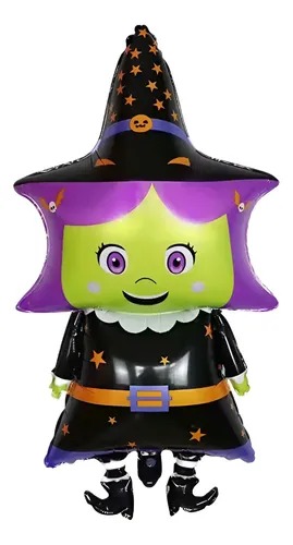 PF10265 BALAO METALIZADO HALLOWEEN BRUXA C/01