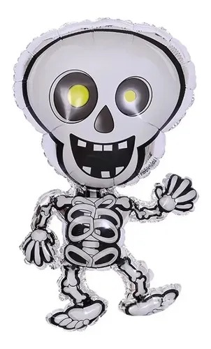 PF10263 BALAO METALIZADO HALLOWEEN ESQUELETO C/01