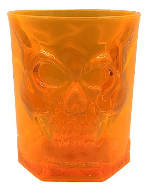 PF45586LR COPO DE ESQUELETO MACABRO 8.5X10CM - LARANJA