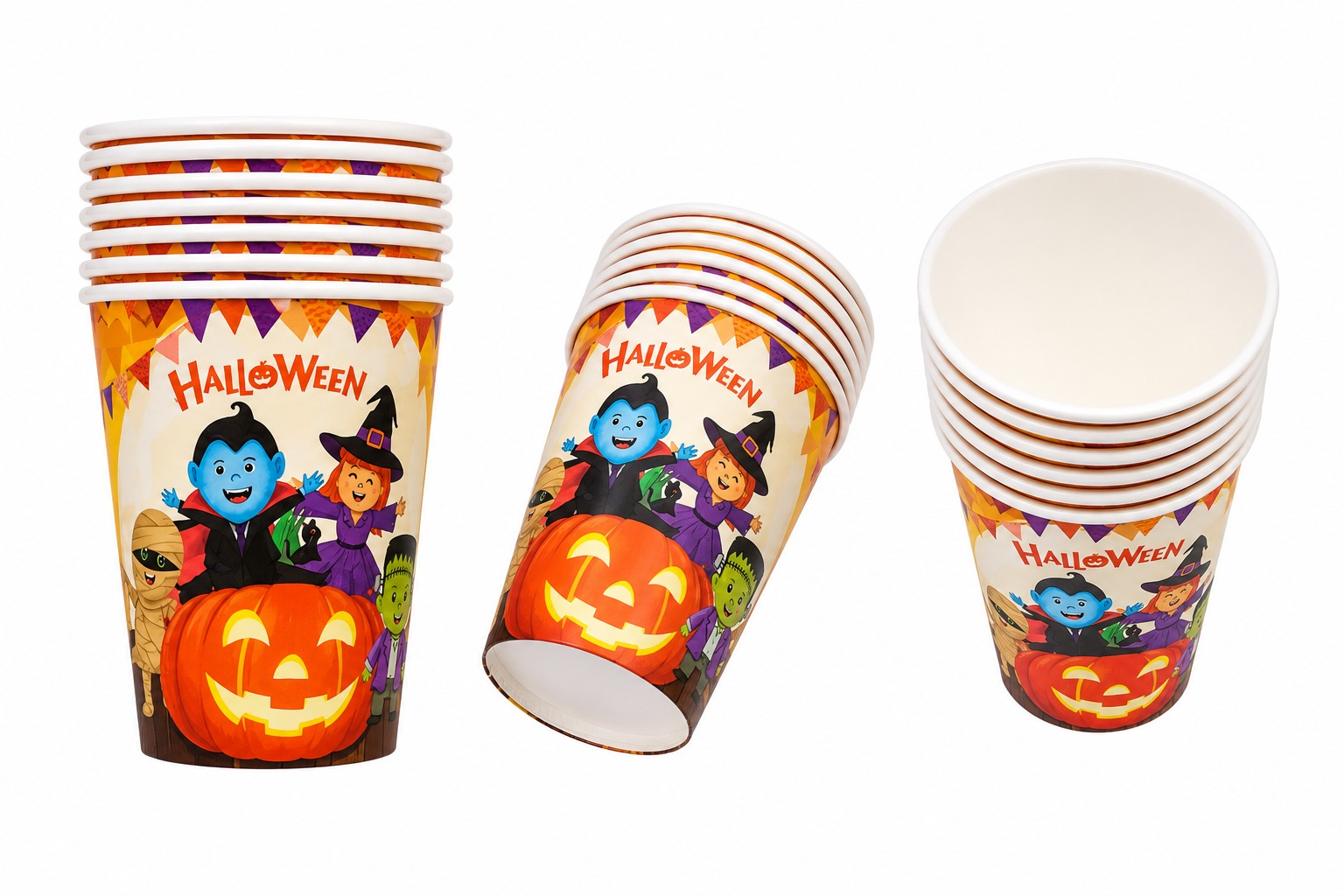 PF12571 COPO DE PAPEL HALLOWEEN PARTY 250ML C/08