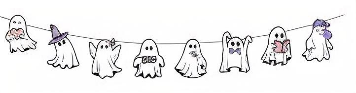 PF45859RS FAIXA DE PAPEL FANTASMA HALLOWEEN SORTIDOS ANIMADO