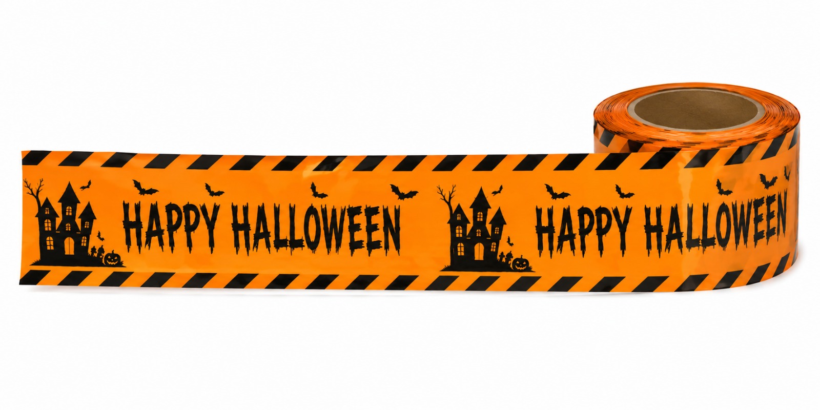 PF45362LR FAIXA DECORATIVA HAPPY HALLOWEEN 6M - LARANJA