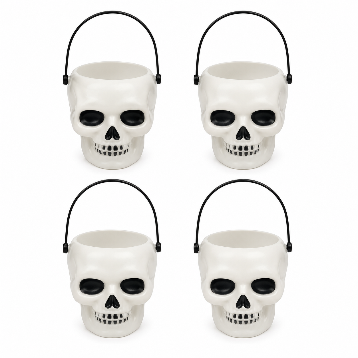 PF45611CA  MINI BALDE DECORATIVO CAVEIRA SOMBRIA 7CM C/04