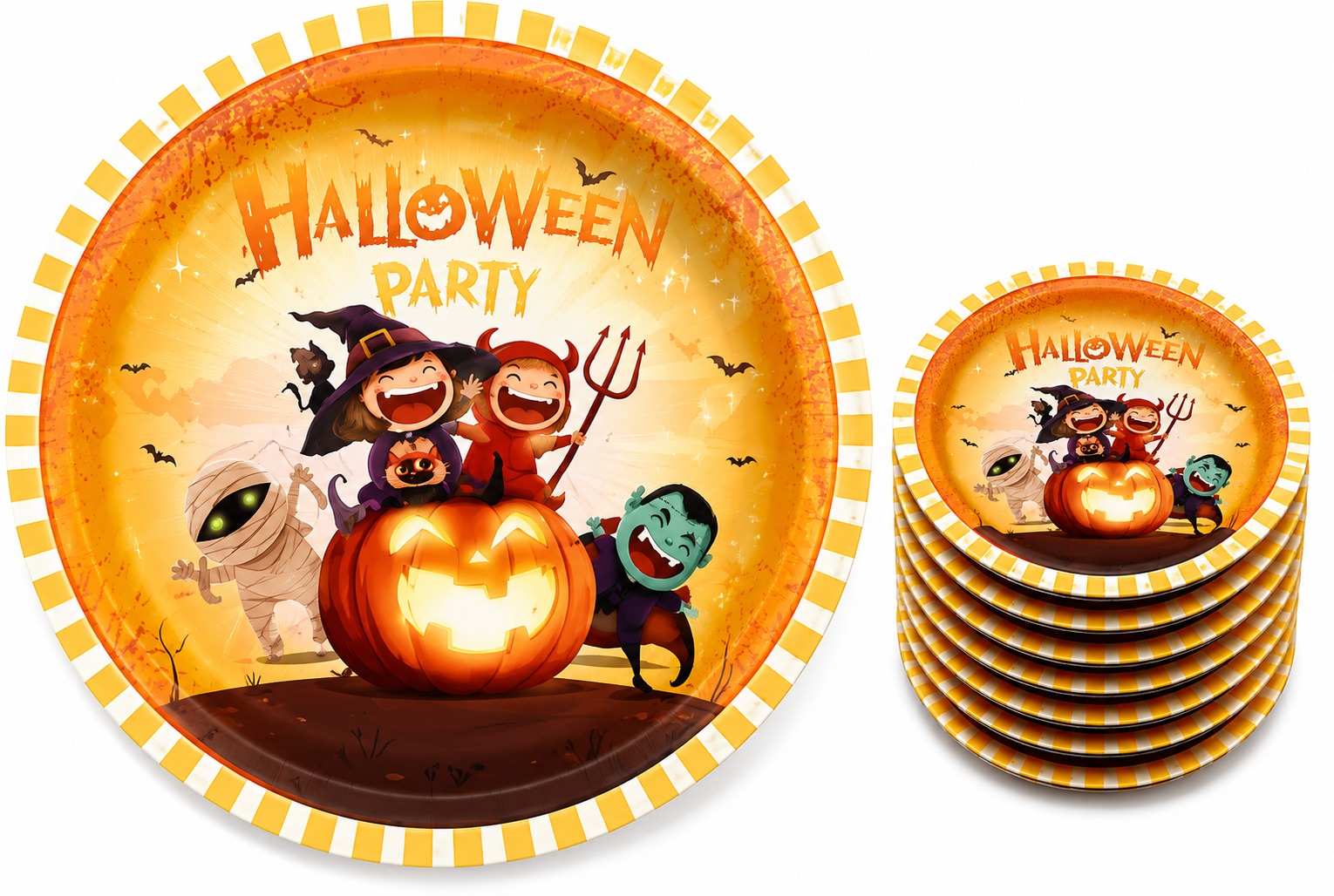 PF12570 PRATO PAPEL HALLOWEEN C/08