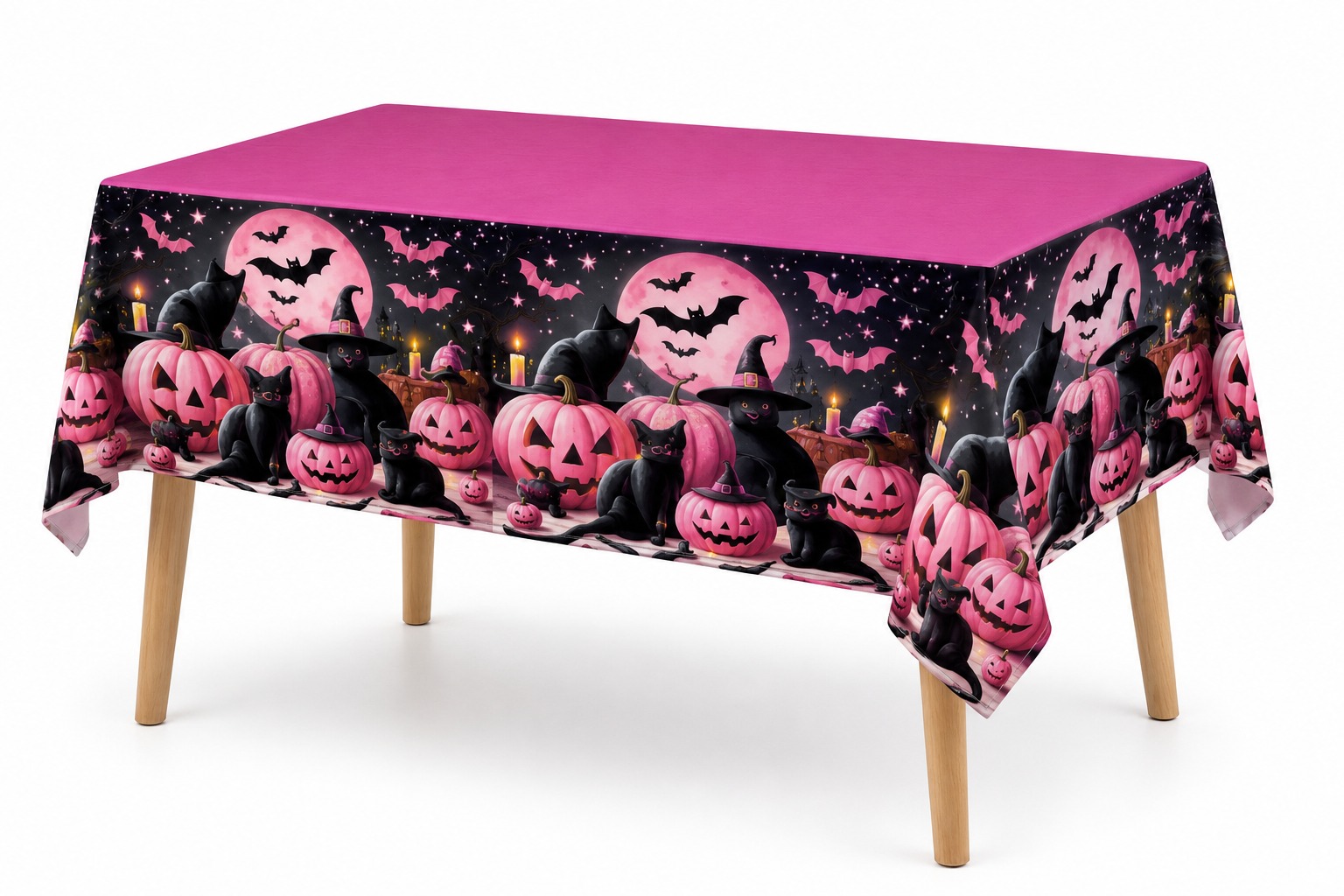 PF45813 TOALHA DE MESA CAT PINK 1.37X1.83CM