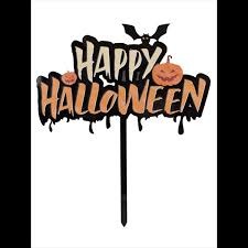 PF45164 TOPO PARA BOLO HAPPY HALLOWEEN SANGUE 10X16CM 