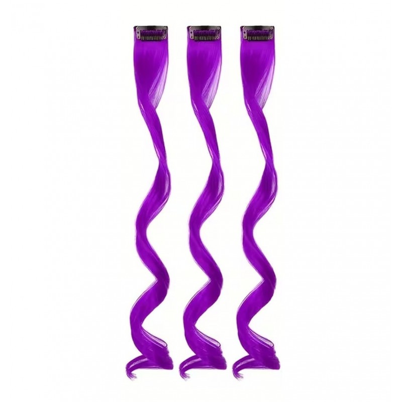 PF75017RX MECHA PARA CABELO CACHEADA 45CM- ROXO