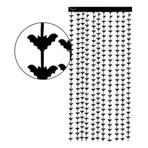 Q23597 CORTINA HALLOWEEN MORCEGOS 1M X 2M
