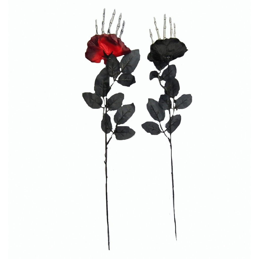 13633 ROSA DECORATIVA HALLOWEEN 46X11CM