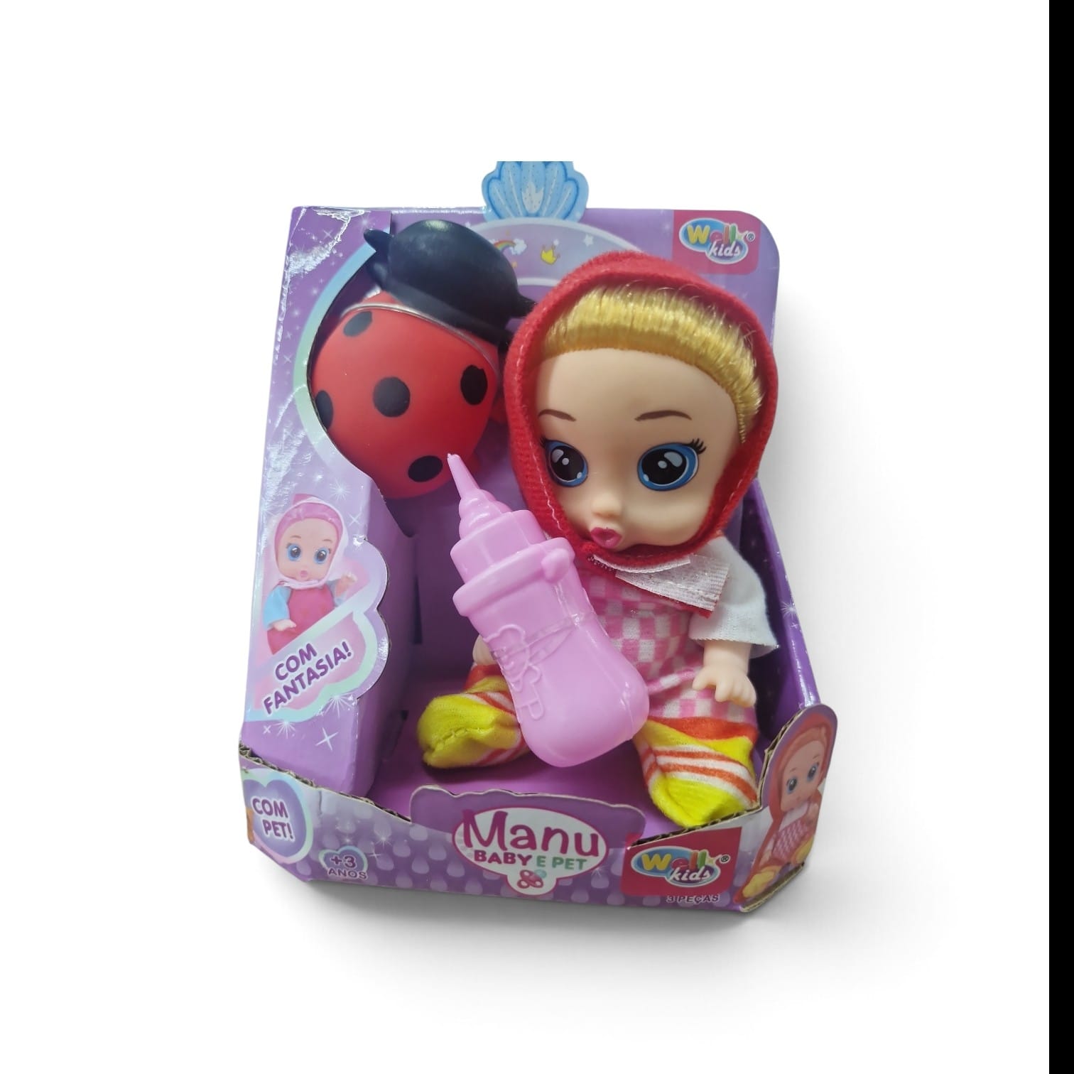 WB11947 BONECA BABY MANU C/ SOM E PET