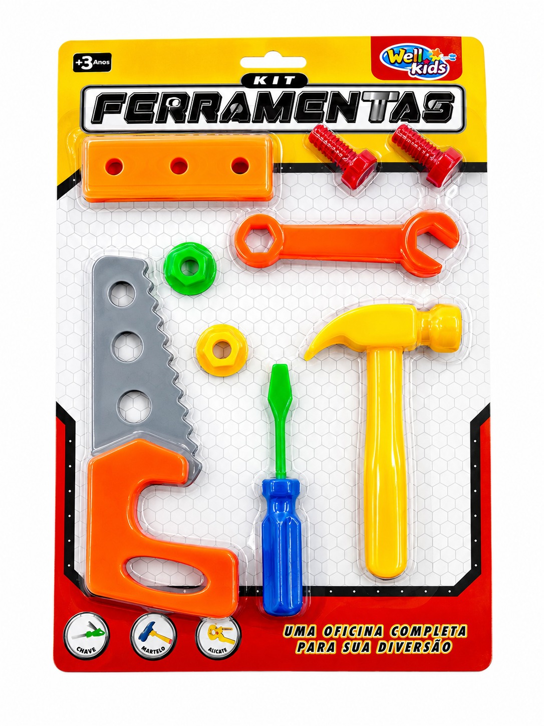 WB12487 KIT FERRAMENTAS OFICINA DIVERTIDA