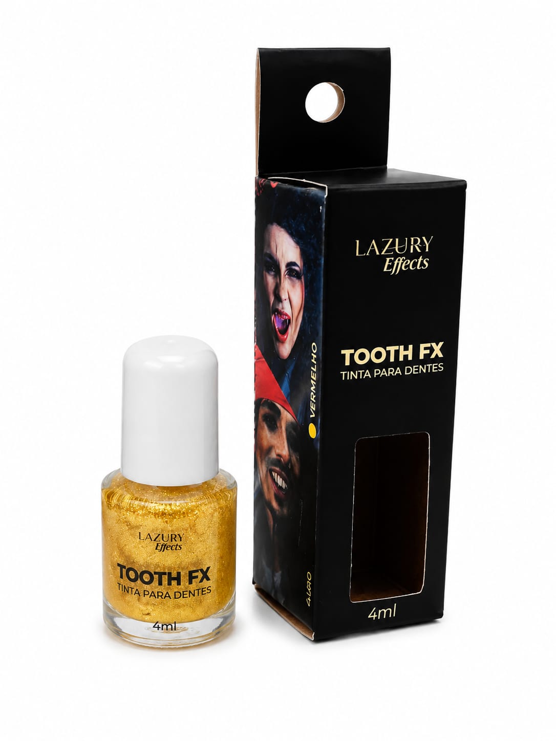 1055LZ TOOTH FX- TINTA PARA DENTES 4ML DOURADO 5X2