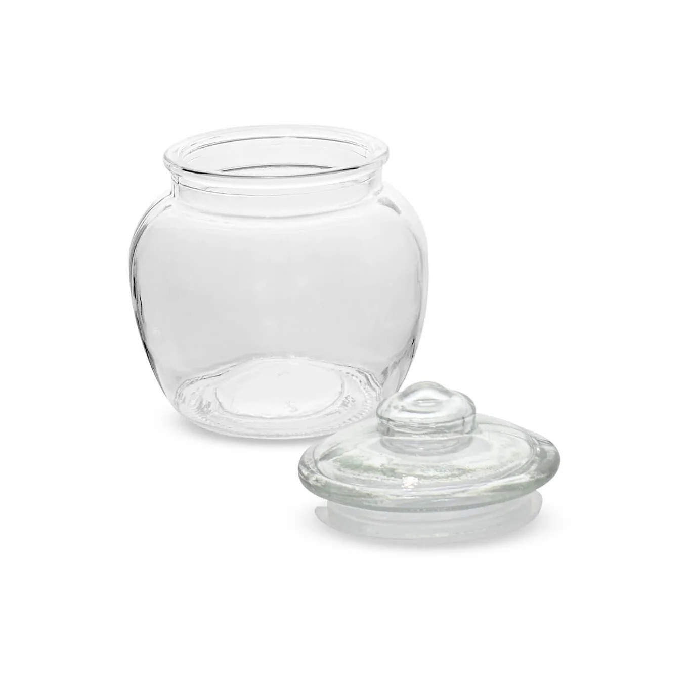 GU5792 POTE DE VIDRO 750ML C/ TAMPA 7,5X15,5CM