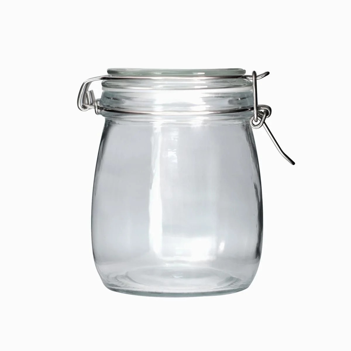 GU5800 POTE DE VIDRO 750ML C/ TRAVA NA TAMPA 13,9X9CM