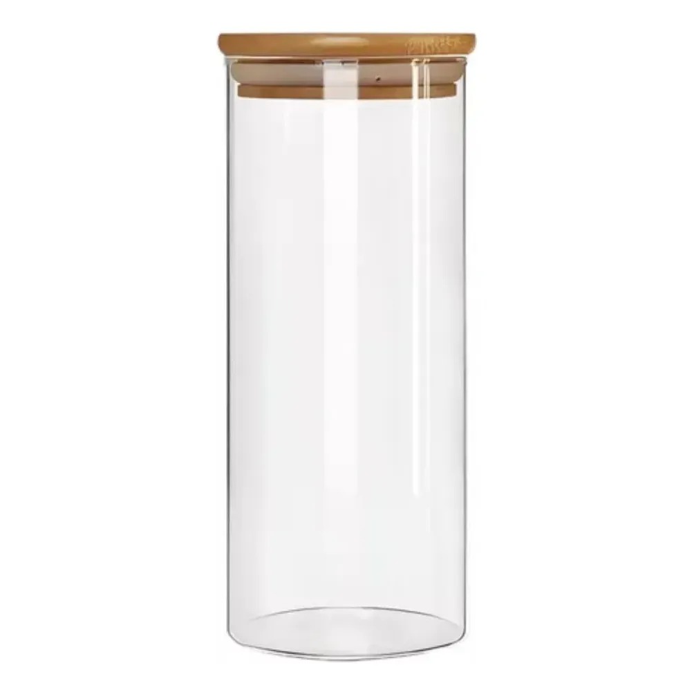 GU6055 POTE HERMETICO REDONDO 1,75L C/TAMPA DE BAMBU 10X25CM