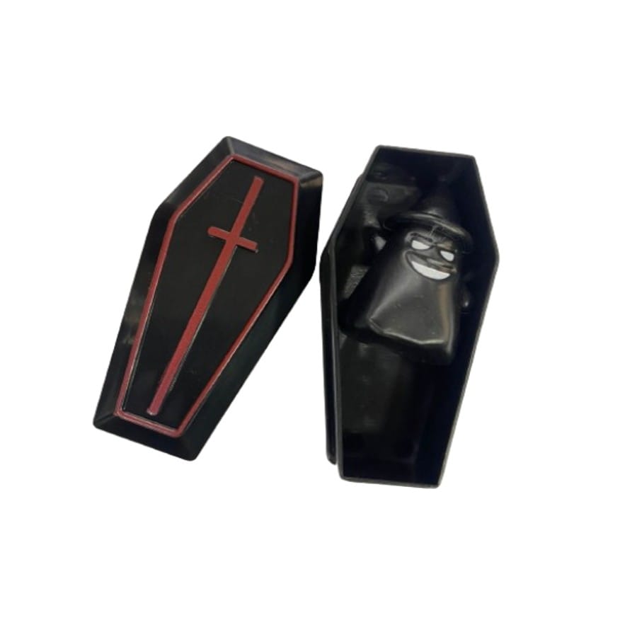 MOD-977 ENFEITE DE PLASTICO CAIXAO HALLOWEEN