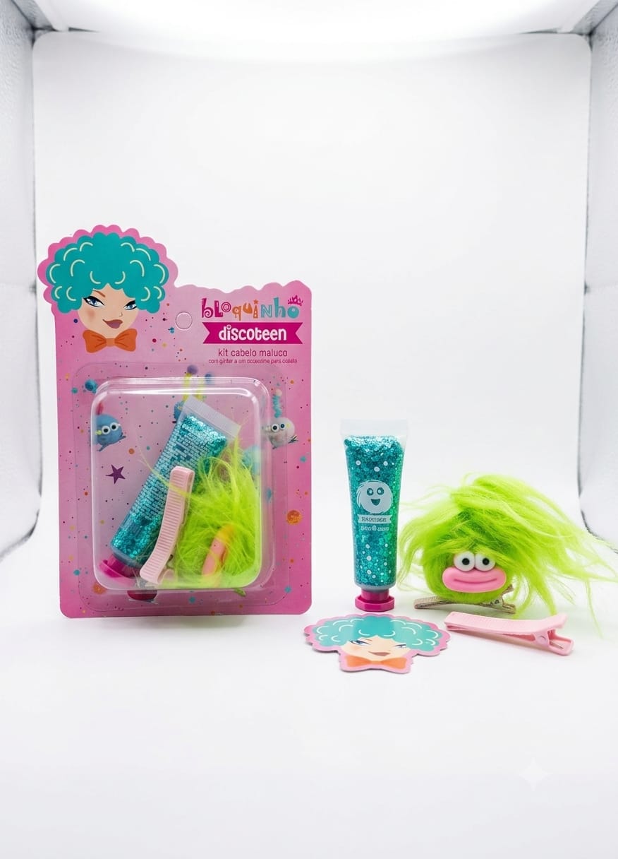 HB110116PB KIT CABELO MALUCO GLITTER/ACESÓRIO PARA CABELO