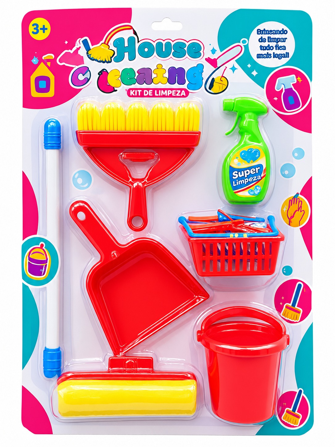 TK-AB3659 CONJUNTO DE LIMPEZA DE PLASTICO 35X22X6CM