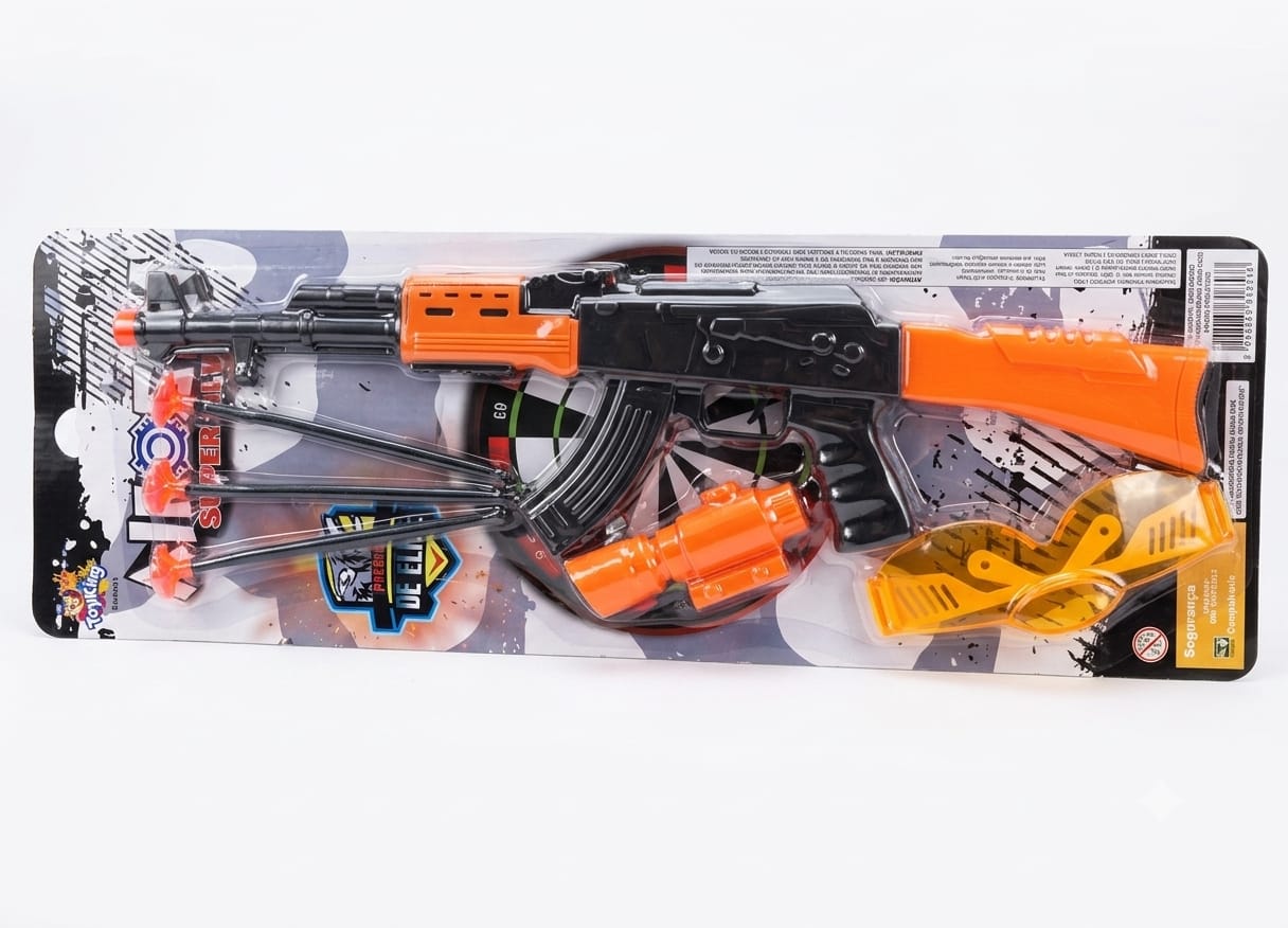 TK-AB5071 PISTOLA LANCA PROJETEIS DE PLASTICO C/ACESSORIOS