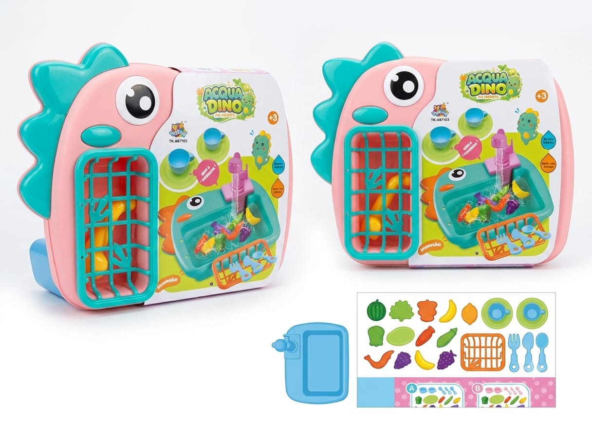 TK-AB7103 CONJUNTO COZINHA DE PLASTICO A PILHA C/ACESSORIOS