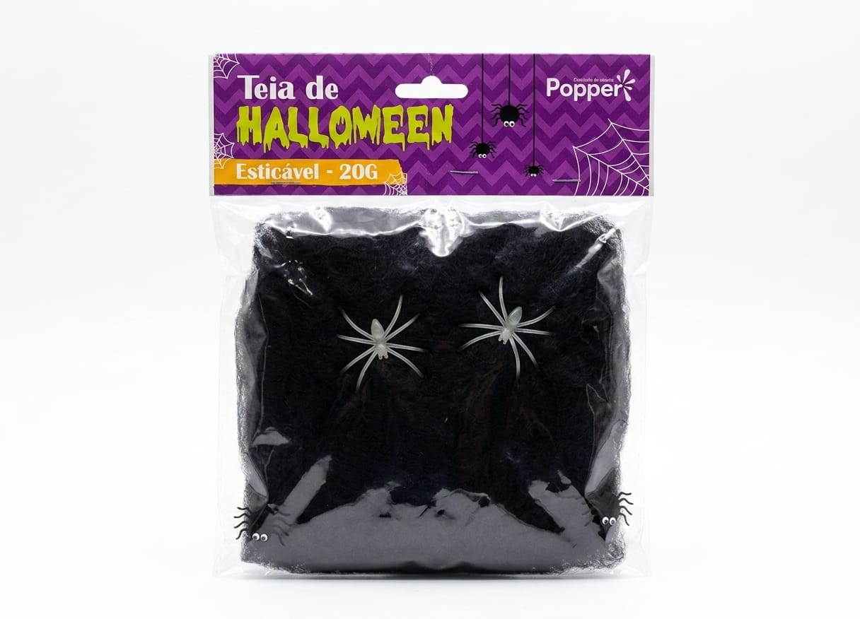 HTA-AB ENFEITE TEIA DE ARANHA PRETA 20G